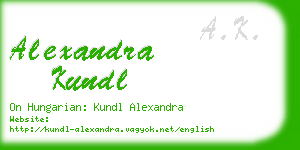 alexandra kundl business card